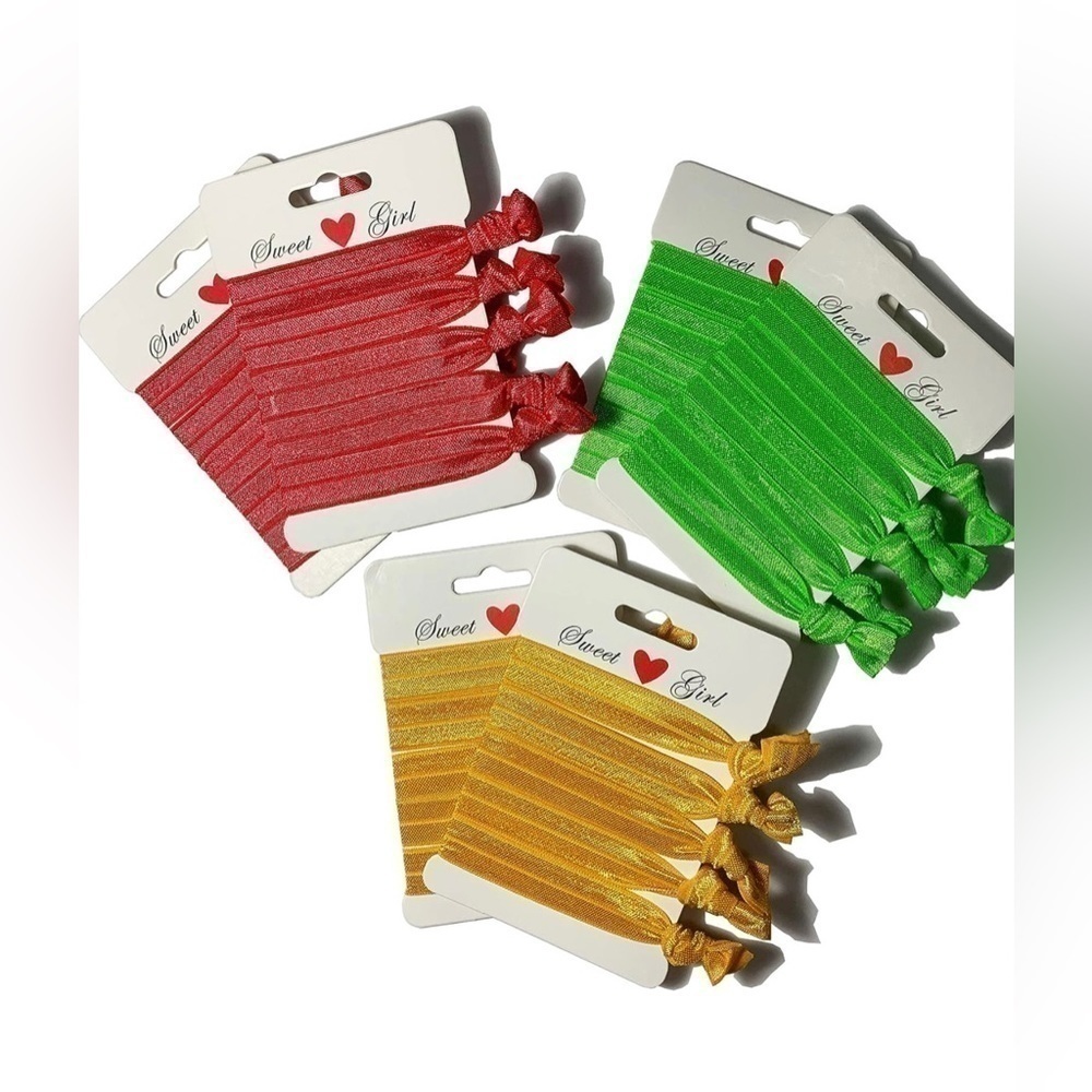 Koolmch 6 Packs Elastic Ribbon Hair Ties 30Pcs,no crease ponytail holder NEW
